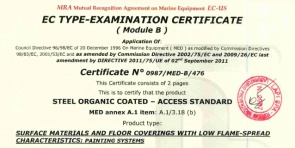 MED A.1 item A.1/3.18 (b) -Certificato n. 0987/MED-B/476